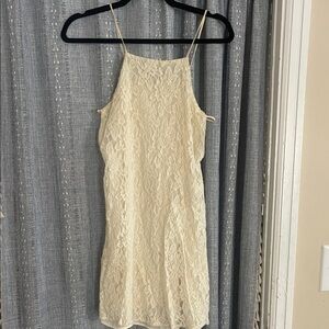 Elegant Cream Lace Dress